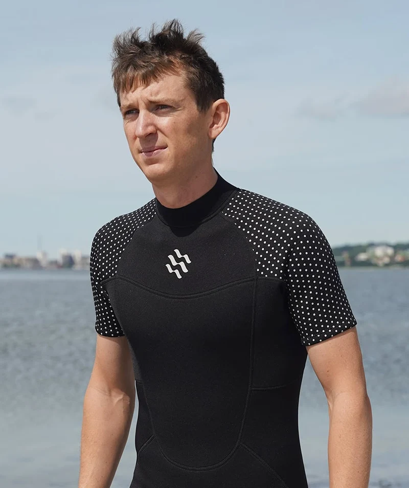 Watery Neoprenanzug für Herren - Kurzarm Duncan (3mm) - Schwarz