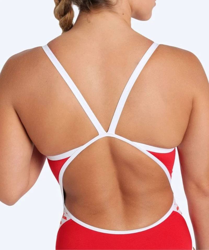 Arena Badeanzug für Damen - Icons Super Fly - Rot/Weiß