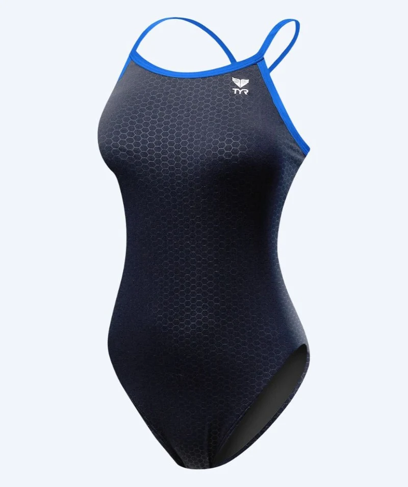 TYR Badeanzug für Damen - Durafast Elite Hexa - Schwarz/Blau