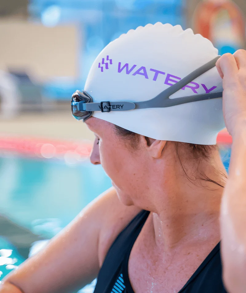 Watery Schwimmbrillen mit Sehstärke für Kurzsichtige Erwachsene - (-1.5) – (-7.0) - Ridley - Schwarz