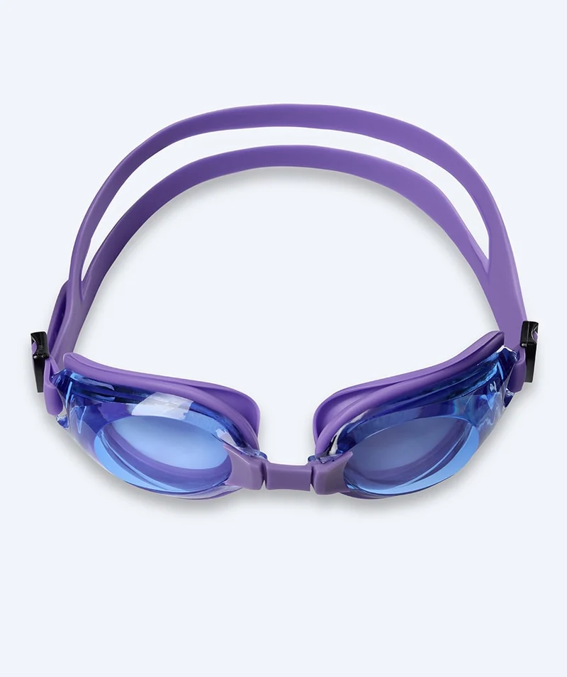 Watery Schwimmbrillen mit Sehstärke für Kurzsichtige Erwachsene - (-2.0) – (-8.0) - Clivia - Lila/Blau