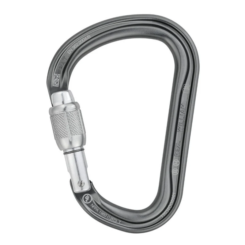 Petzl HMS WILLIAM Screw Alu-Karabiner