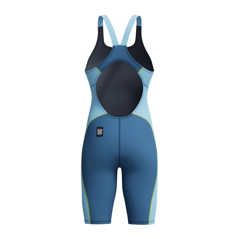 Speedo Womens Fastskin HyperSpark Solid Openback Kneeskin - Night/Sevres Blue