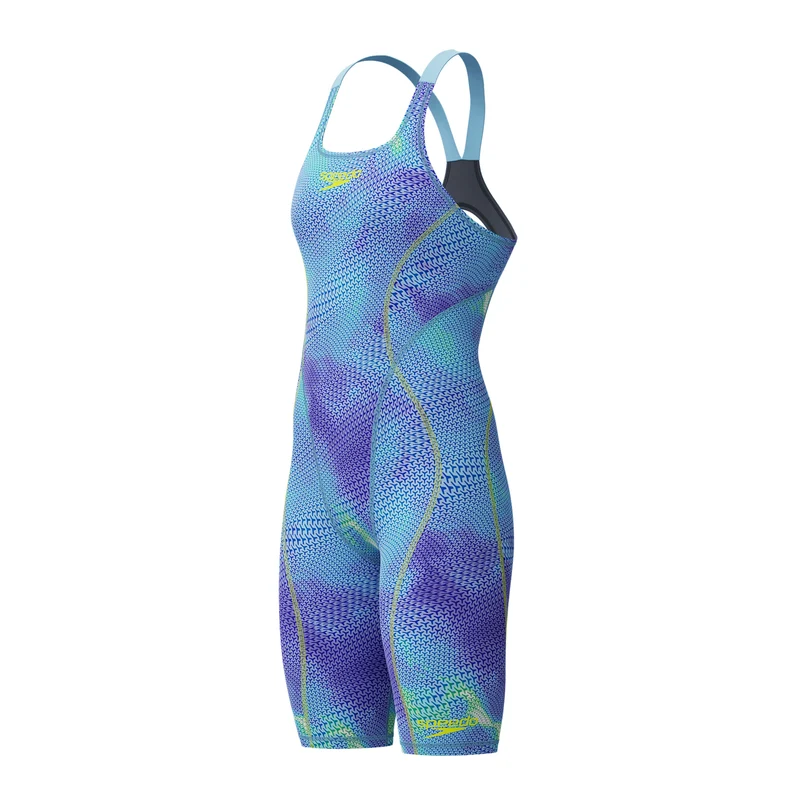 Speedo Womens Fastskin HyperSpark Solid Openback Kneeskin - Under Current/Sugar Blue