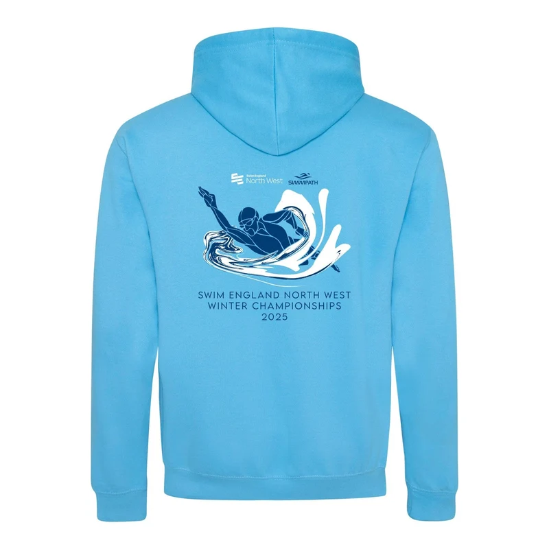 Swim England North West Winter Championships 2025 Hoodie - Hawaiian Blue / Oxford Navy