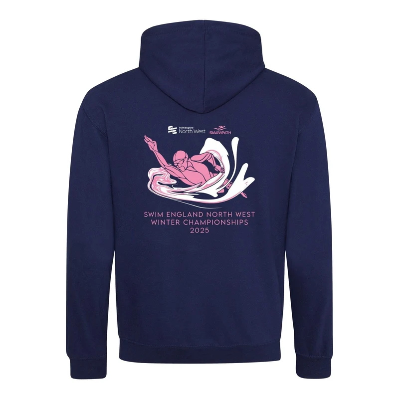 Swim England North West Winter Championships 2025 Hoodie - Oxford Navy / Candyfloss