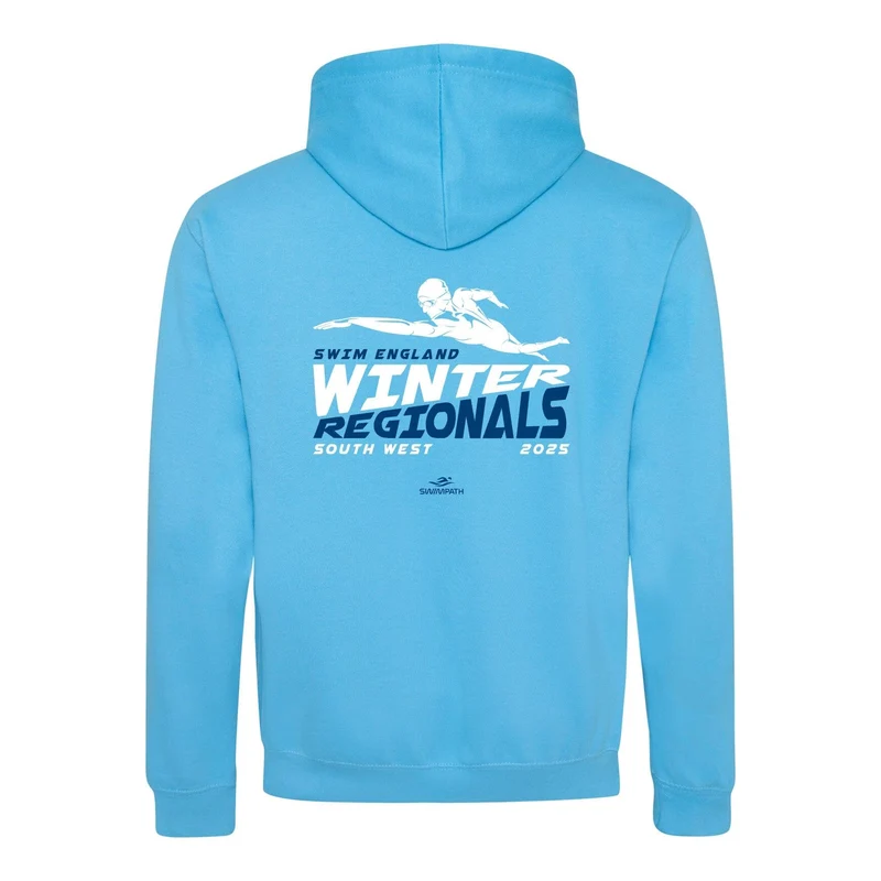 Swim England South West Winter Regionals 2025 Hoodie - Hawaiian Blue / Oxford Navy