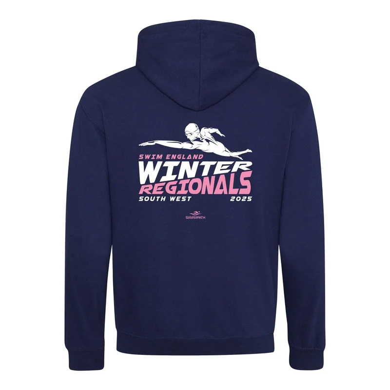 Swim England South West Winter Regionals 2025 Hoodie - Oxford Navy / Candyfloss