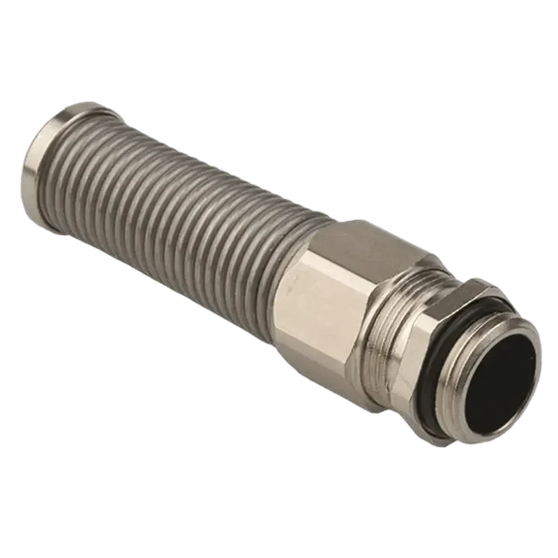 WAM Sealing Gland w. protection spring nickelplated M12x1.5