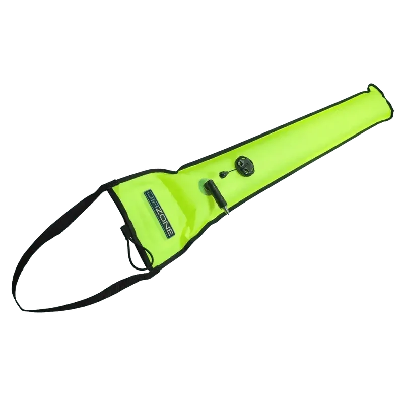 DIRZONE alert marker 122cm with duckbill, small OPV, YELLOW yellow 122cm