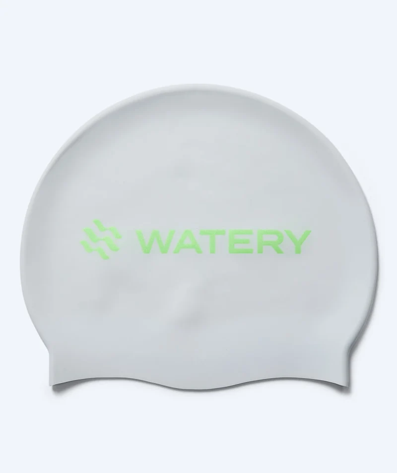 Watery Badekappe - Signature Metallic - Weiß/Grün