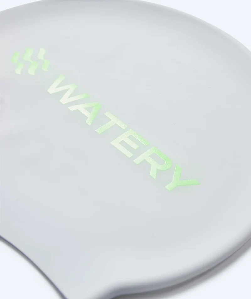 Watery Badekappe - Signature Metallic - Weiß/Grün