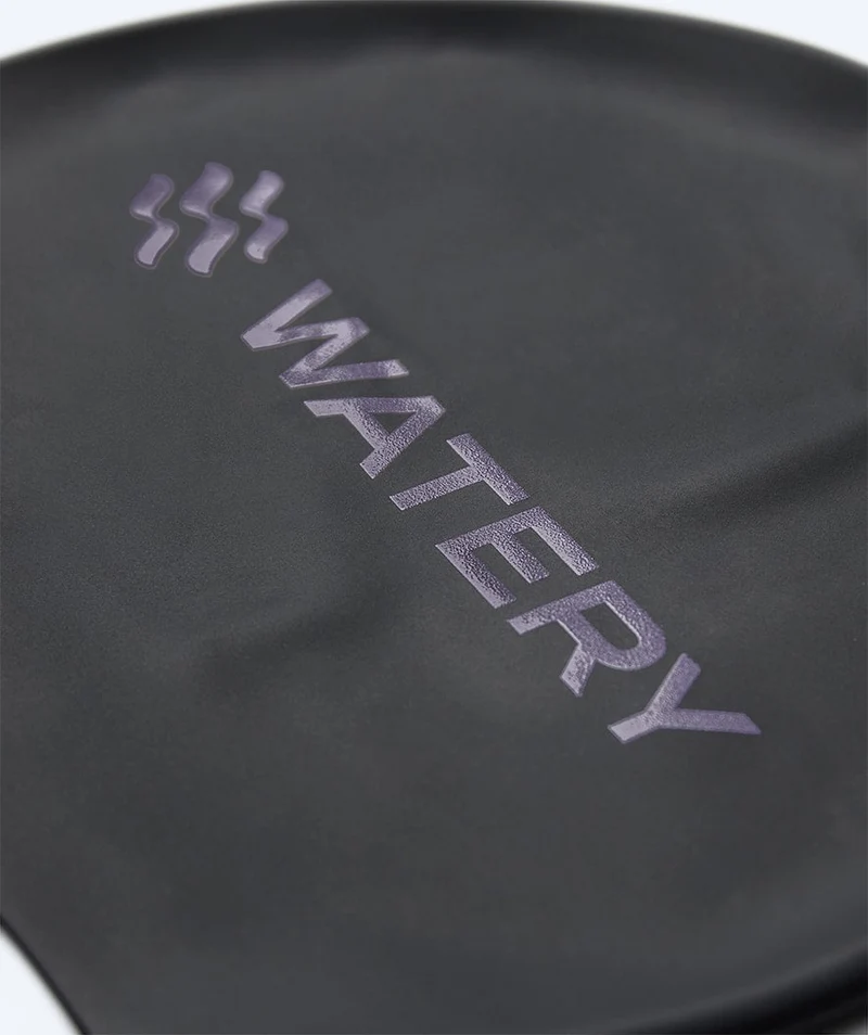 Watery Badekappe - Signature Metallic - Schwarz/Lila