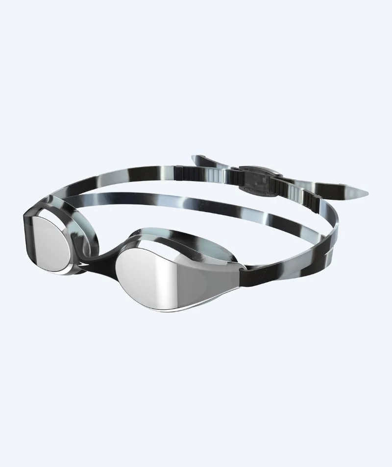 Speedo Schwimmbrille für Freizeitschwimmer - Hyper Flyer Mirror - Schwarz/Grau