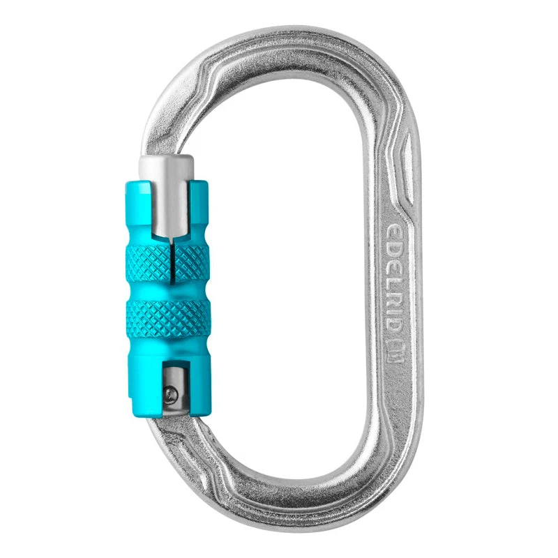 Edelrid Oval Power Trilock Stahl-Karabiner