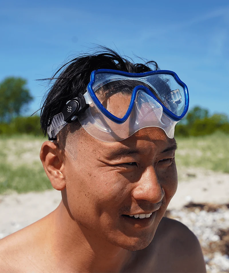 Watery Tauchmaske für Erwachsene (ab 15 Jahre) - Fraser - Blau/Klar