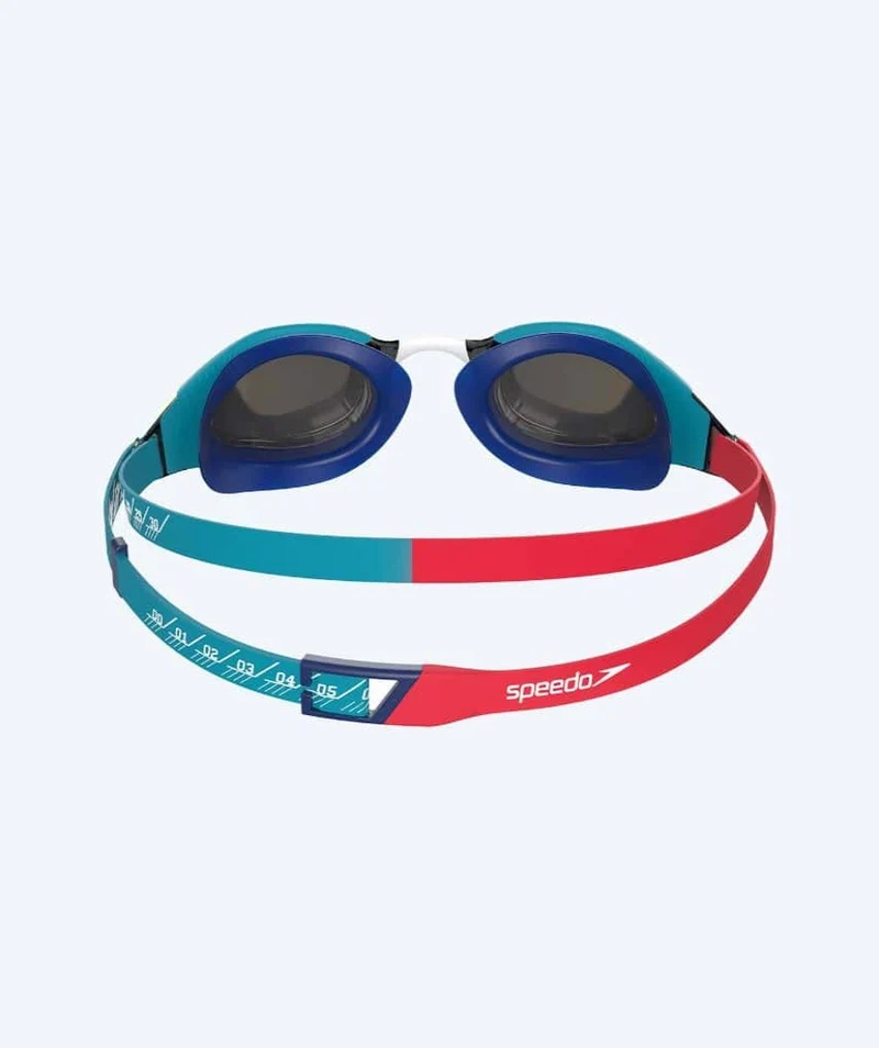 Speedo Wettkampf Schwimmbrille für Kinder (6-14) - Fastskin Hyper Elite Mirror - Rot/Blau