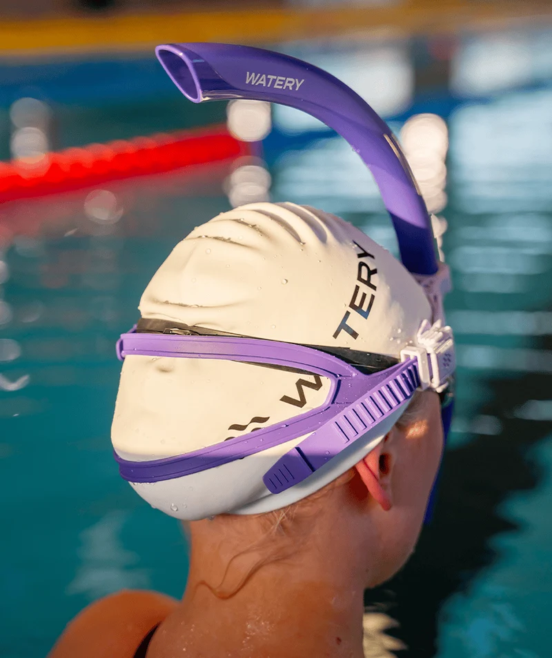 Watery Mittelschnorchel zum Schwimmen - Phoenix Elite - Lila
