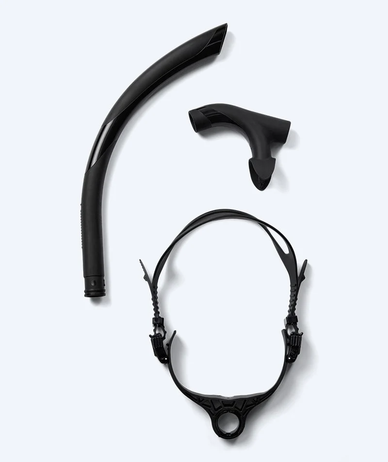 Watery Mittelschnorchel zum Schwimmen - Phoenix Elite - Schwarz