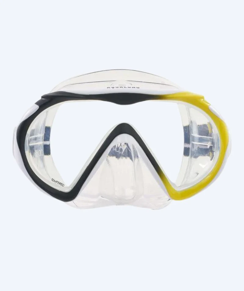 Aqualung Tauchmaske für Erwachsene (ab 12 Jahre) - Compass - Schwarz/Gelb