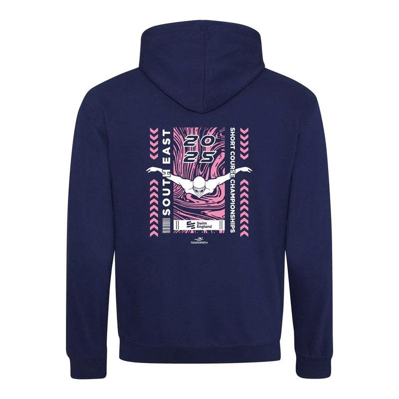 Swim England South East Short Course Championships 2025 Hoodie - Oxford Navy / Candyfloss