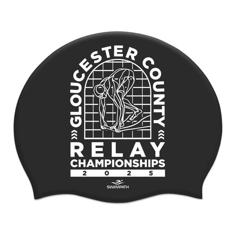 Gloucester County ASA Relay Championships 2025 Silicone Suede Swimming Cap - Jet Black