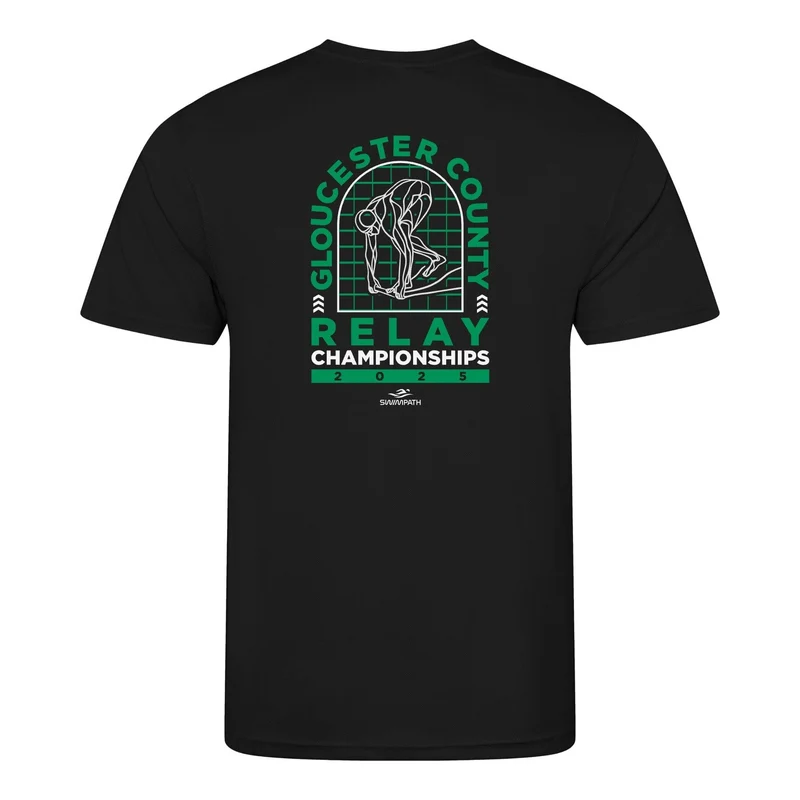 Gloucester County ASA Relay Championships 2025 T-Shirt - Jet Black