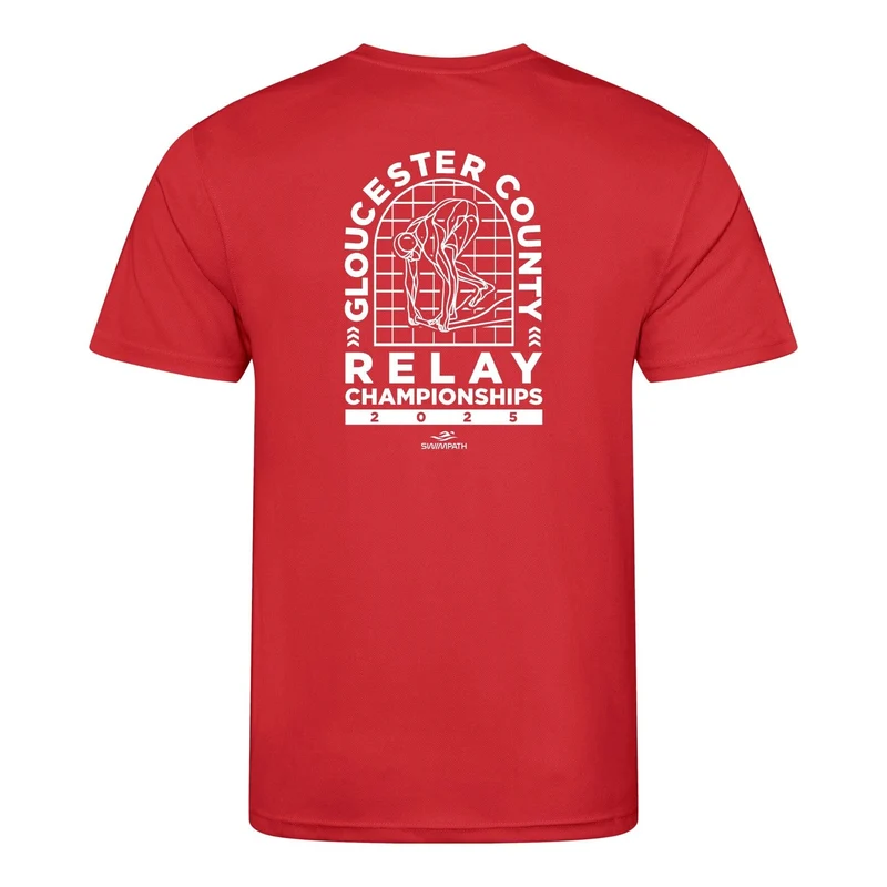 Gloucester County ASA Relay Championships 2025 T-Shirt - Fire Red