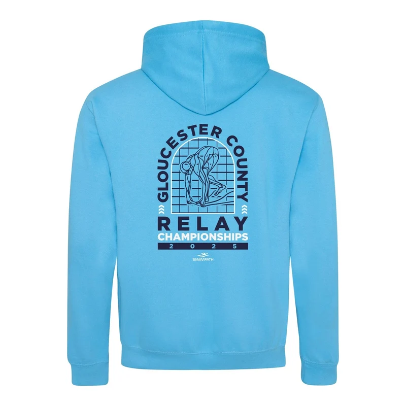 Gloucester County ASA Relay Championships 2025 Hoodie - Hawaiian Blue / Oxford Navy