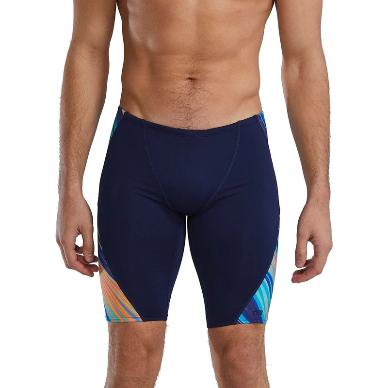 TYR Riptidal Durafast Elite Blade Splice Men's Jammer - Teal/Orange