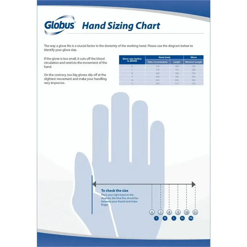 Dryglove blue - attached blue XL