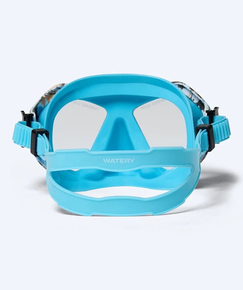 Watery Combo Schnorchelset für Junioren (8-15) - Riku Camo - Blau