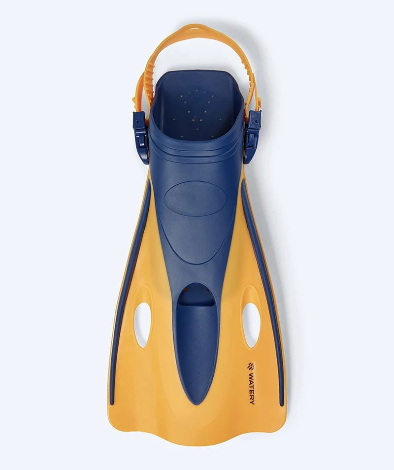 Watery Taucherflossen für Erwachsene - Launch - Dunkelblau/Orange