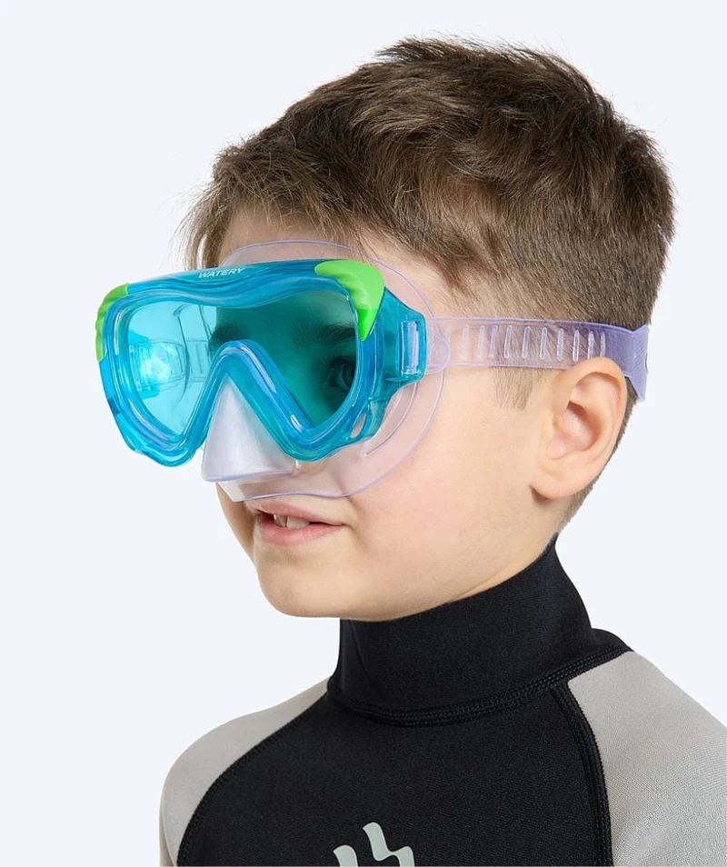 Watery Tauchmaske für Kinder (4-10) - Shore - Blau/Blau