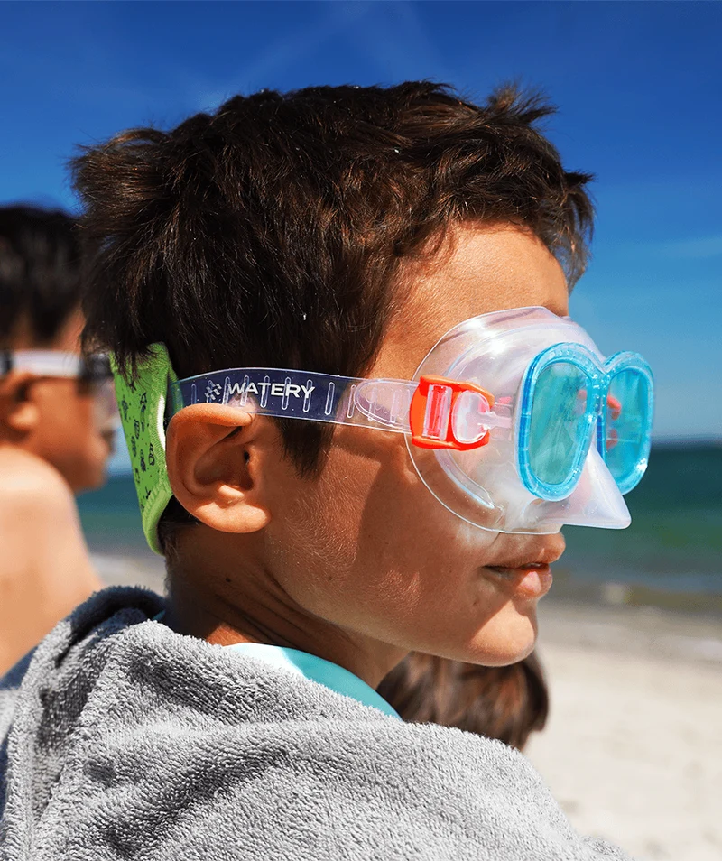 Watery Tauchmaske für Kinder (4-10) - Wyre - Weiß/Blau