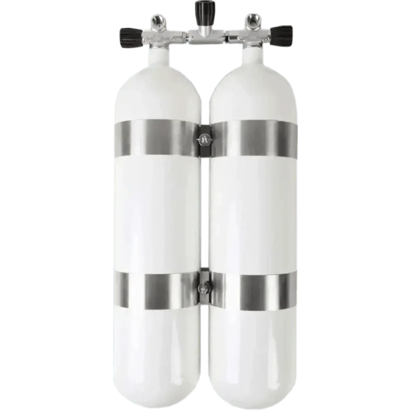 Double tanks, complete w/ TUEV white D7 232bar