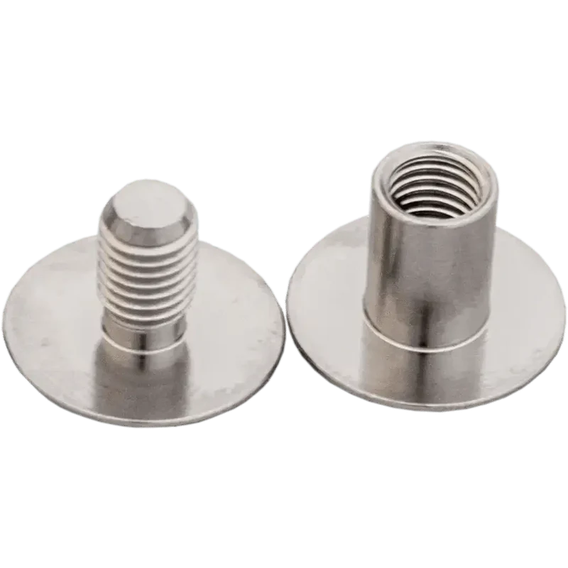 Book Screw Set round chrome