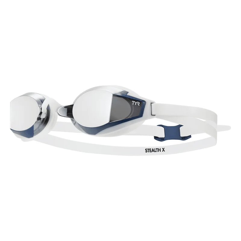 TYR Stealth X Mirror Racing Goggles - Silver/White