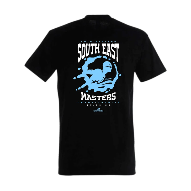Swim England South East Masters Championships 2025 T-Shirt - Deep Black