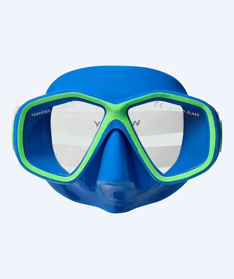 Watery Combo Schnorchelset für Kinder (4-10) - Tropical - Blau/Grün