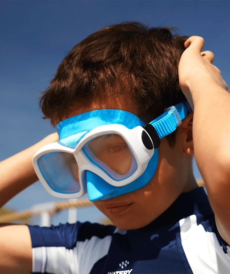 Watery Combo Schnorchelset für Junioren (8-15) - Misu - Blau