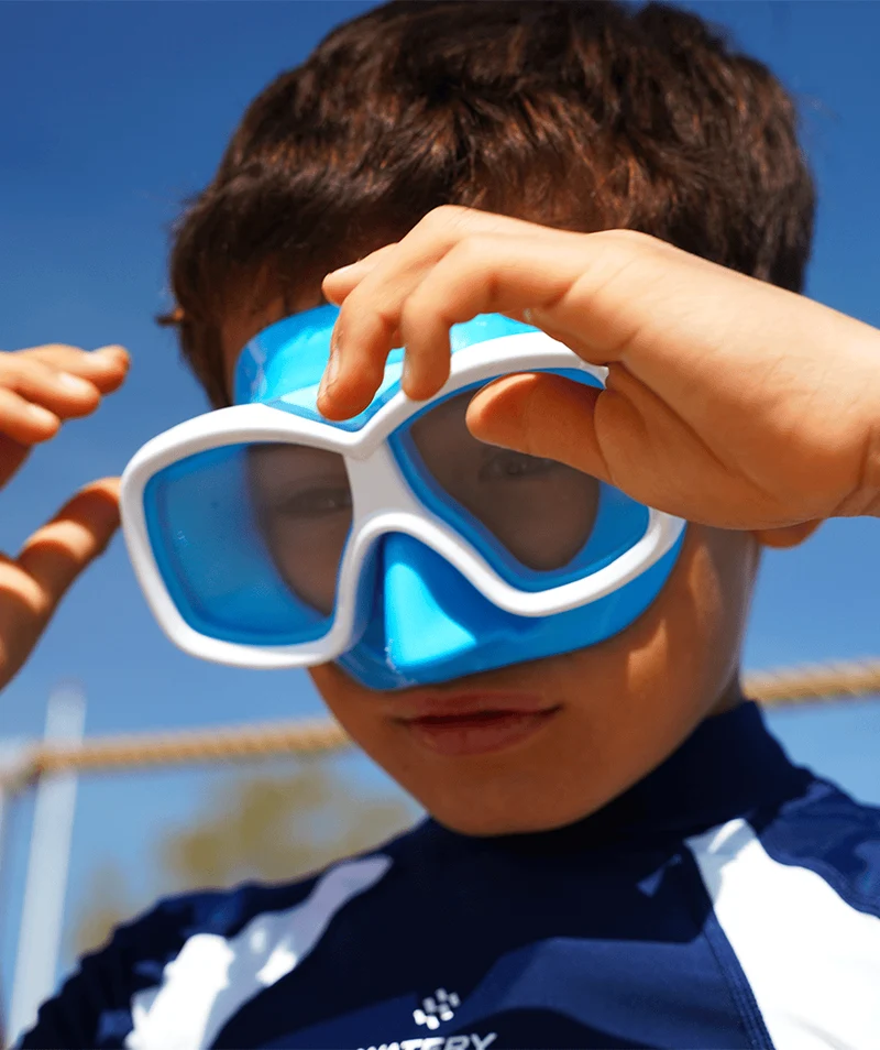Watery Combo Schnorchelset für Junioren (8-15) - Misu - Blau