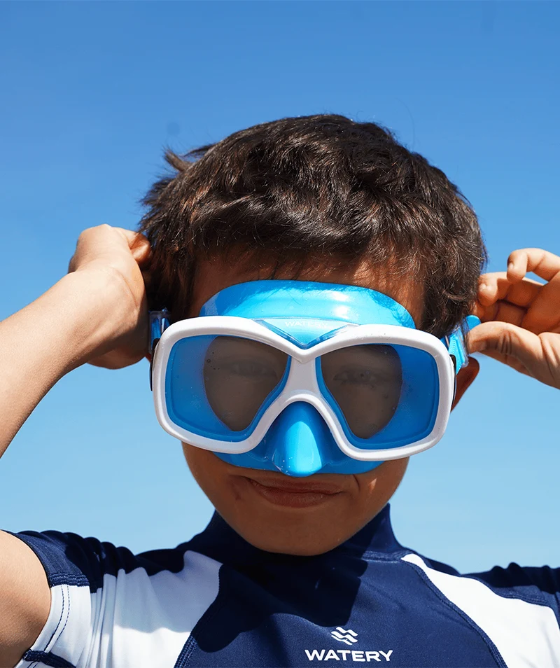 Watery Combo Schnorchelset für Junioren (8-15) - Misu - Blau