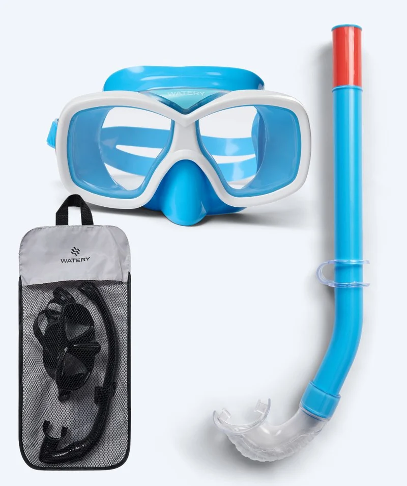 Watery Combo Schnorchelset für Junioren (8-15) - Misu - Blau