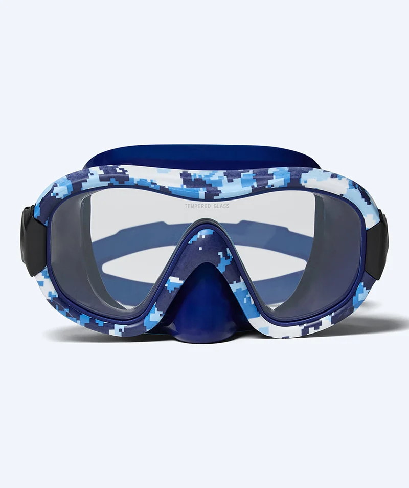 Watery Tauchmaske für Erwachsene (ab 12 Jahre) - Rudder Camo - Dunkelblau