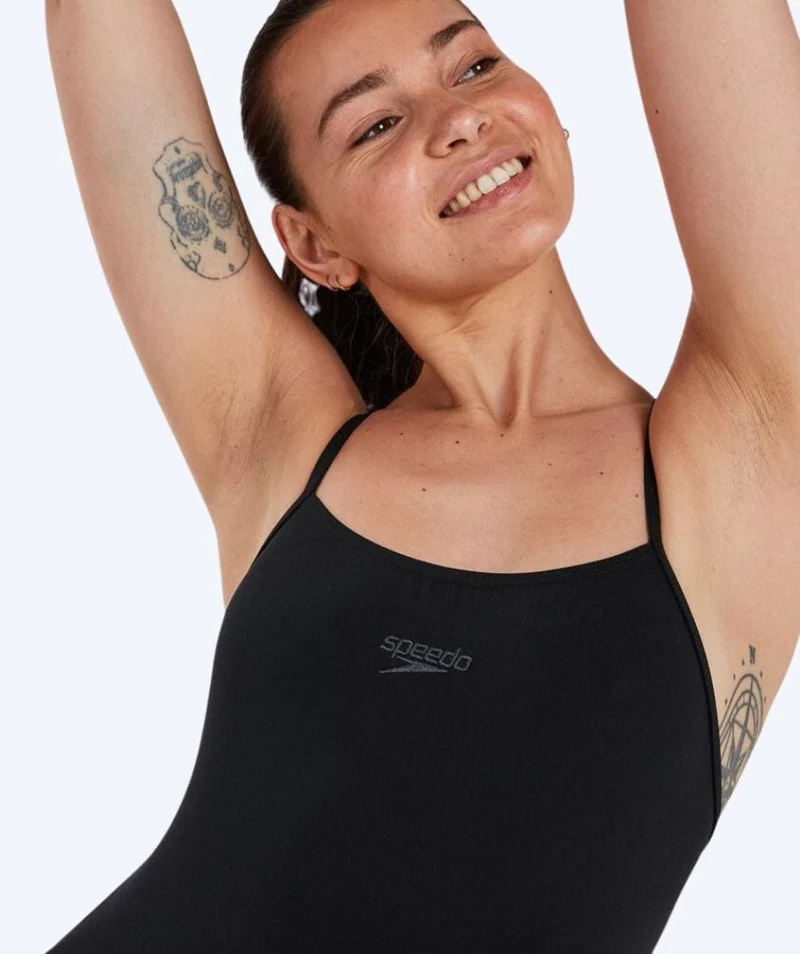 Speedo Badeanzug für Damen - Eco Endurance Thinstrap - Schwarz