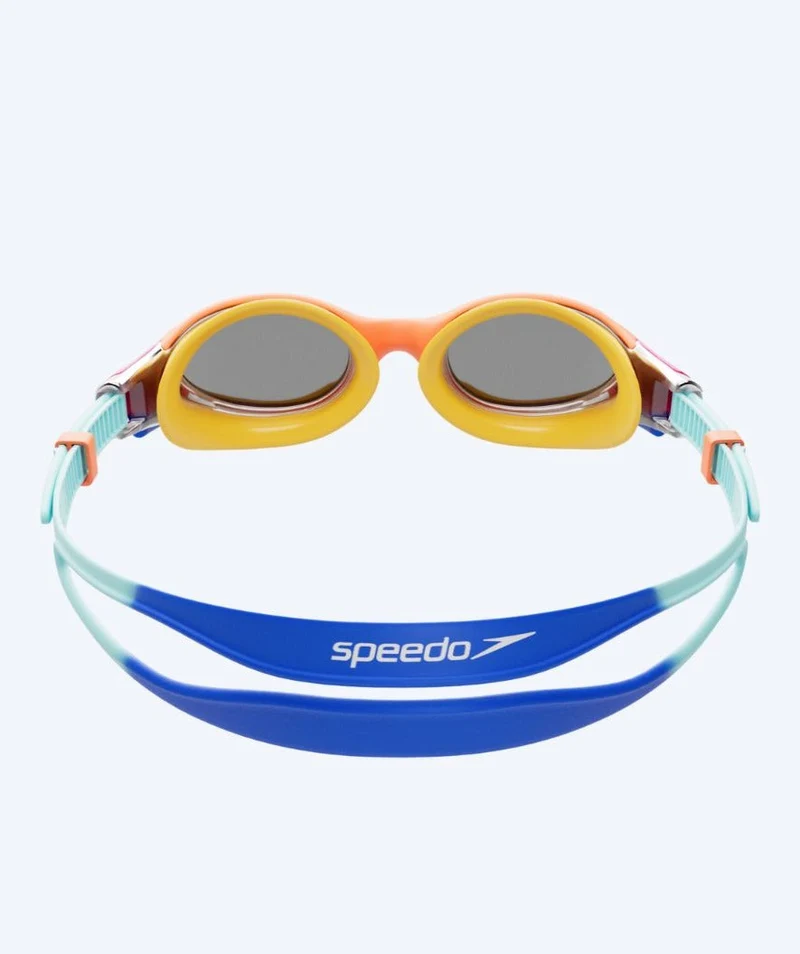 Speedo Schwimmbrille für Kinder (6-14) - Biofuse 2.0 Mirror - Orange/Dunkelblau