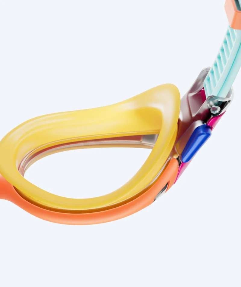 Speedo Schwimmbrille für Kinder (6-14) - Biofuse 2.0 Mirror - Orange/Dunkelblau