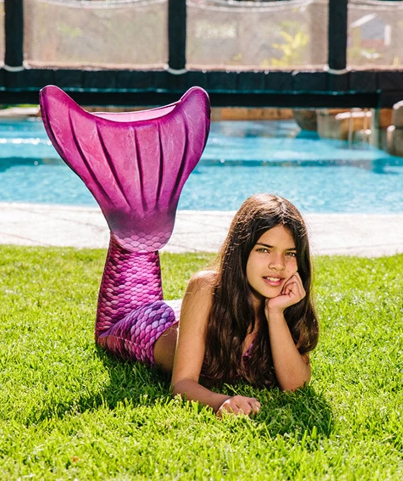 Kuaki Mermaids Meerjungfrauenschwanz für Kinder - Set - Hellrosa