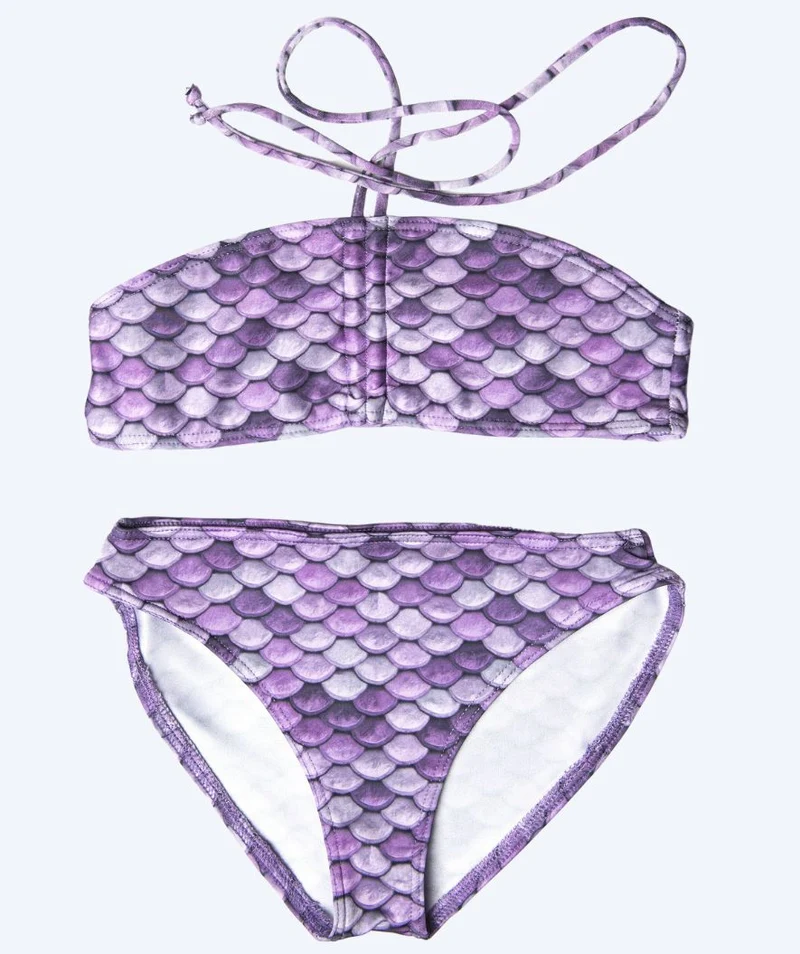 Kuaki Mermaids Meerjungfrau Bikini Top für Mädchen - Lila